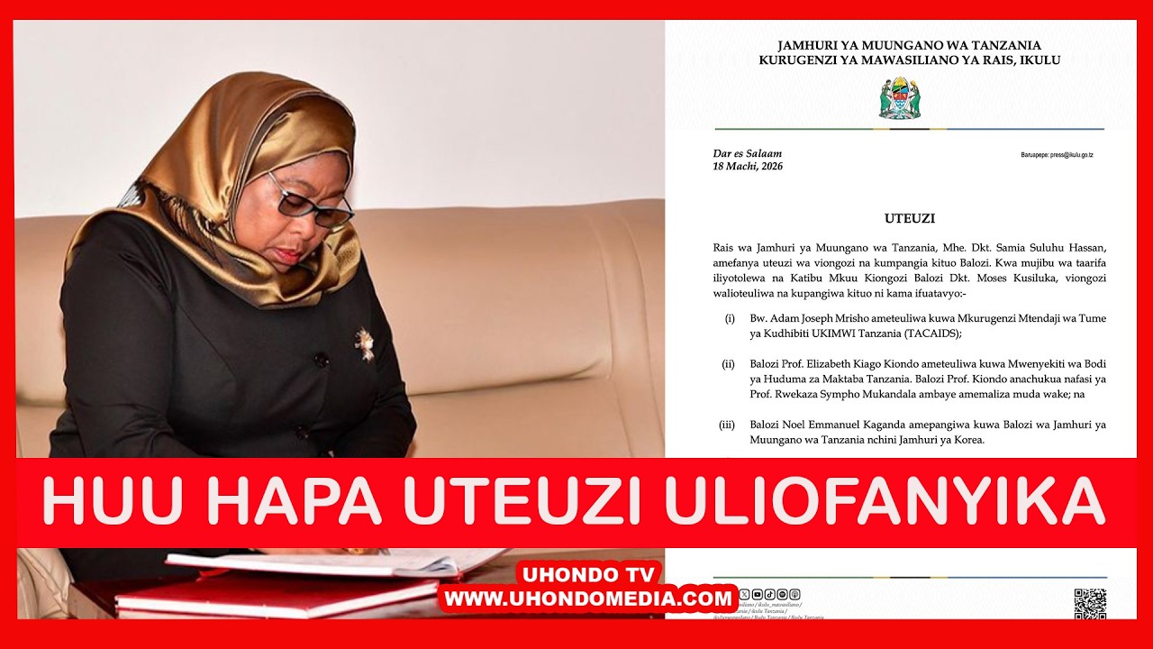 RAIS SAMIA AKASIRIKA AFANYA UTEUZI MZITO MDA HUU\HAWA HAPA VIGOGO WAZITO WALIOTEULIWA
