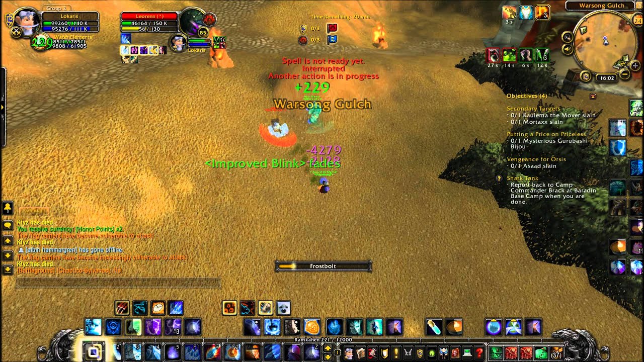 85 Frost Mage PvP 4.3 WSG