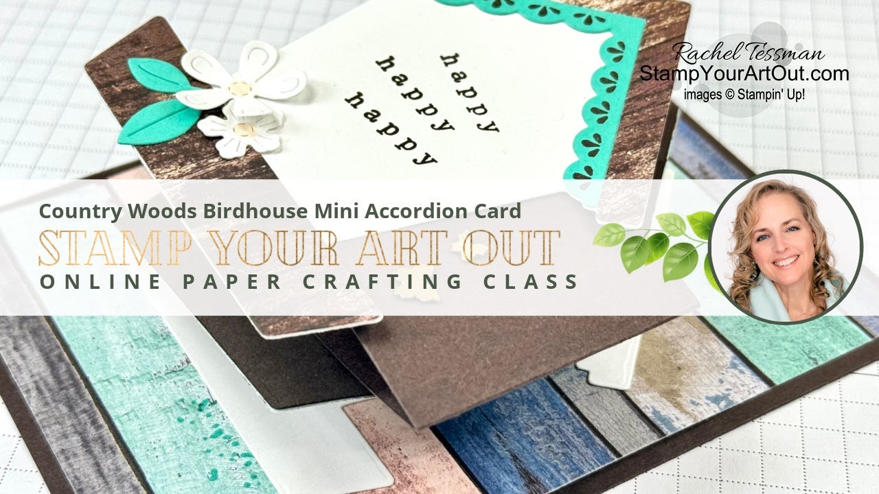 Country Woods Birdhouse Mini Accordion Card
