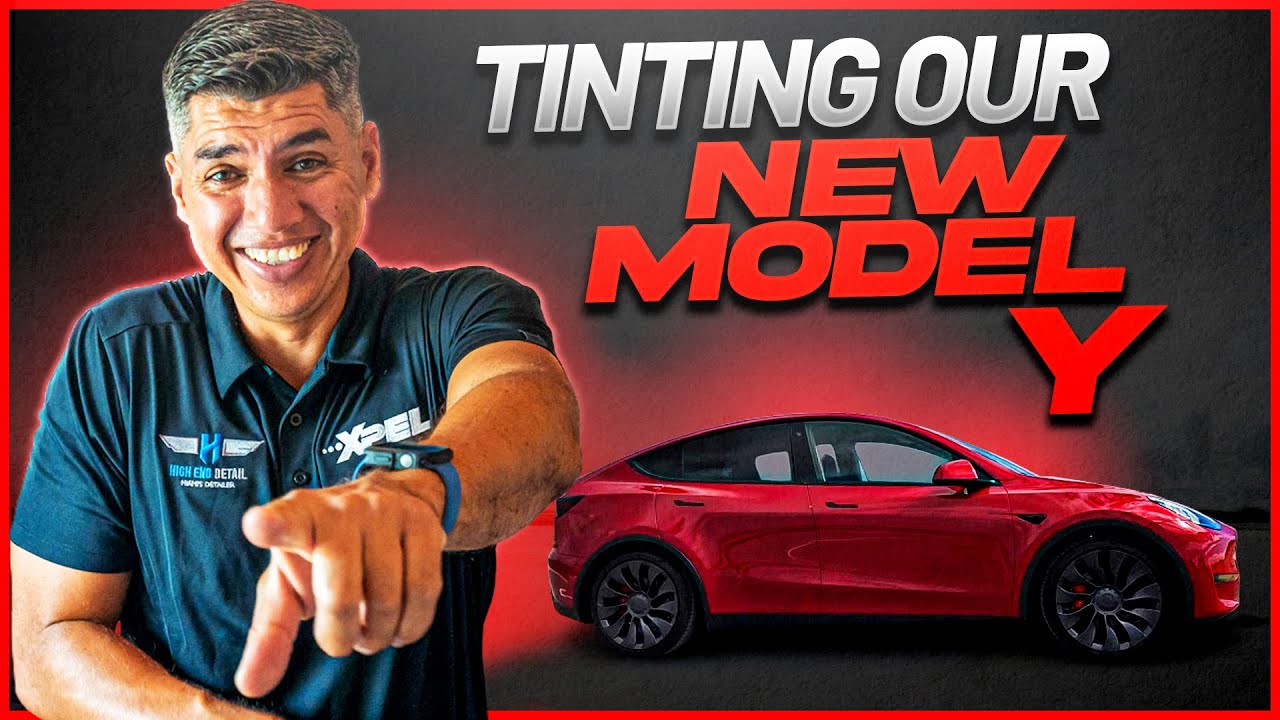WINDOW TINTING OUR NEW 2021 TESLA MODEL Y | XPEL XR + PRIME WINDOW FILM