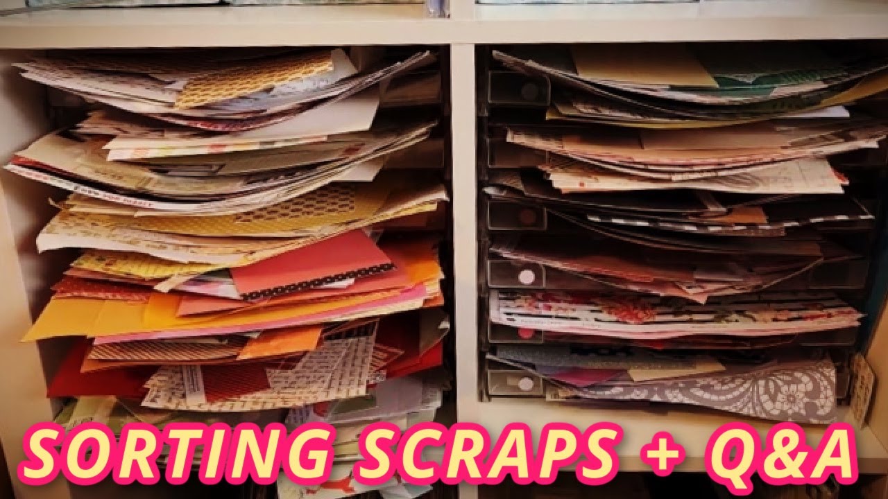 SORTING SCRAPS & ANSWERING QUESTIONS | Micro-Organizing in the Scraproom | My Decluttering Journey