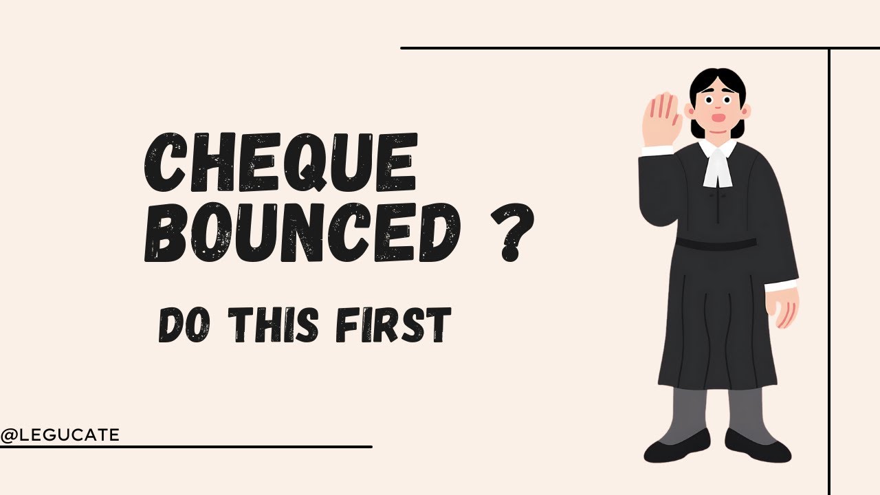 Cheque Bounced? Do This First!