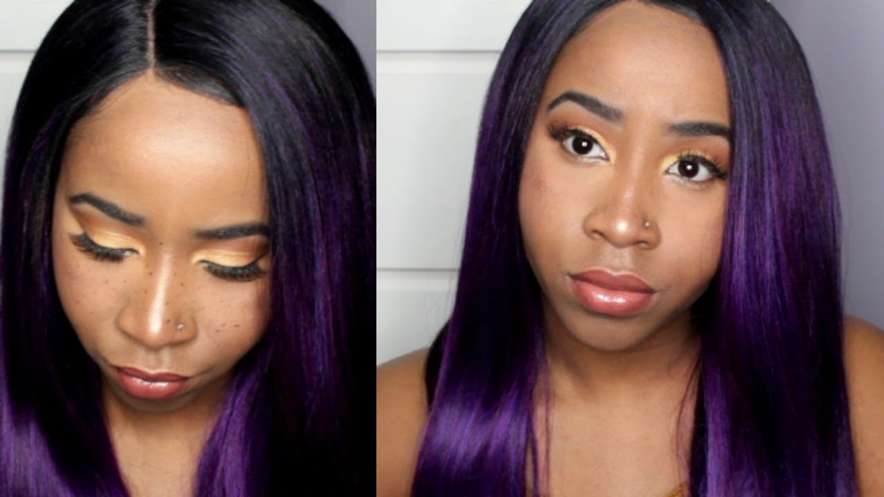 ♡PURPLE HAIR + FAUX FRECKLES MAKEUP TUTORIAL | IROCKNIRA