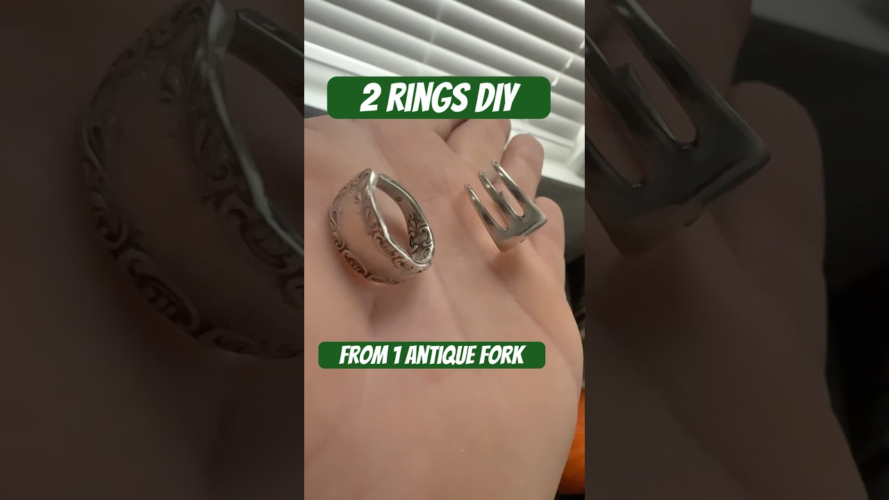 DIY Silver Rings from an antique fork! 