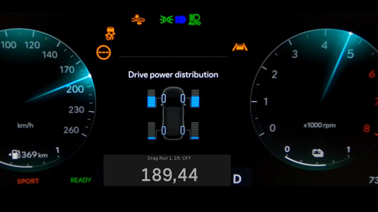 Hyundai Tucson 1.6 T-GDI HEV 215 HP acceleration 0-60 mph 0-100-160 km/h top max speed GPS drag 2025