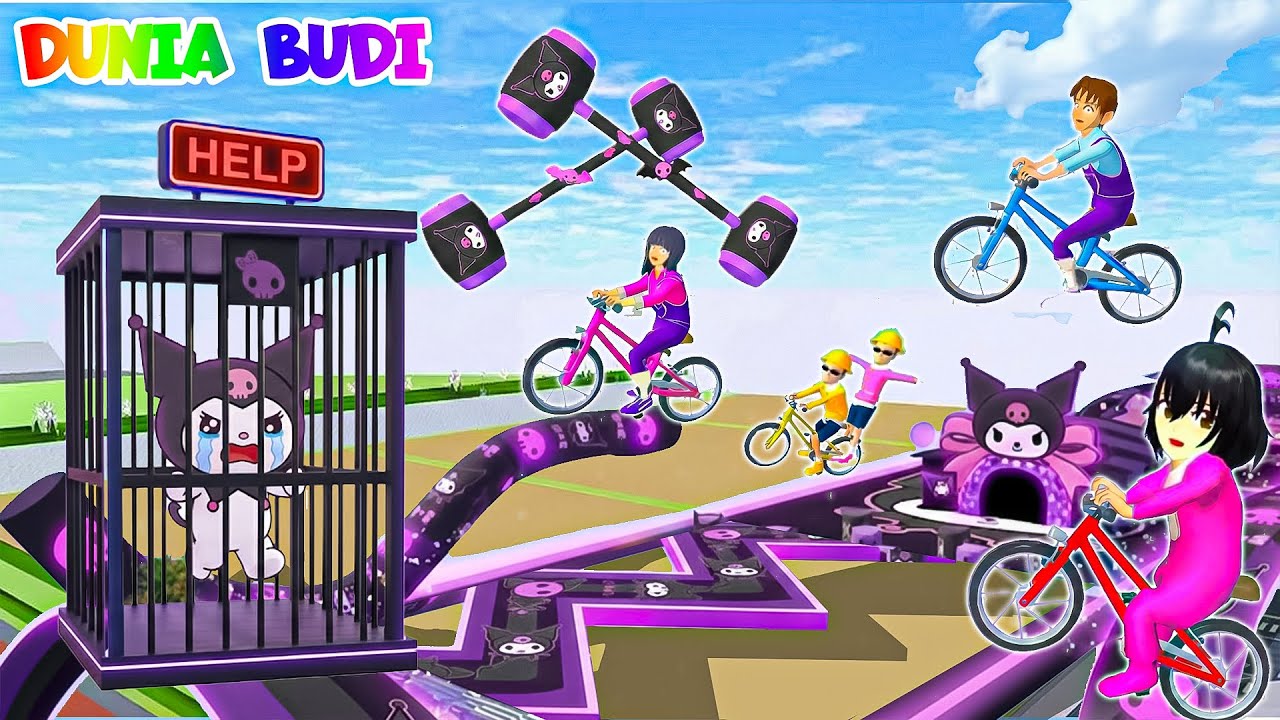 PANIK!😱 Yuta Mio Lewati Parkour Obby Full Ungu Demi Selamatkan KUROMI💜