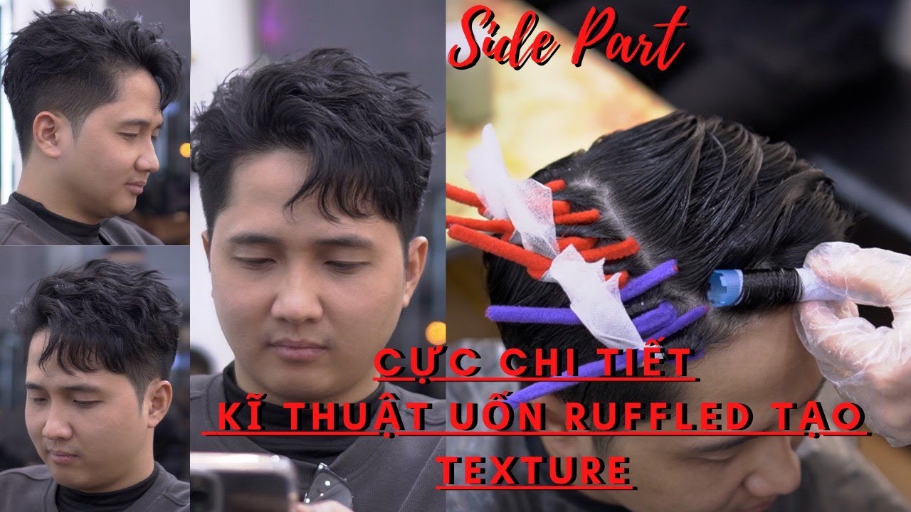Hướng Dẫn Kĩ Thuật Uốn Tạo Texture Trên Form Tóc Side Part Bằng Kẽm Nhung | TUẤN BARBER SHARING