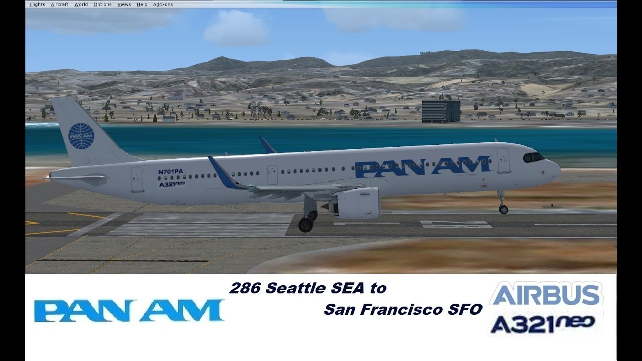 PAN AM 286 Seattle SEA to San Francisco v-998.