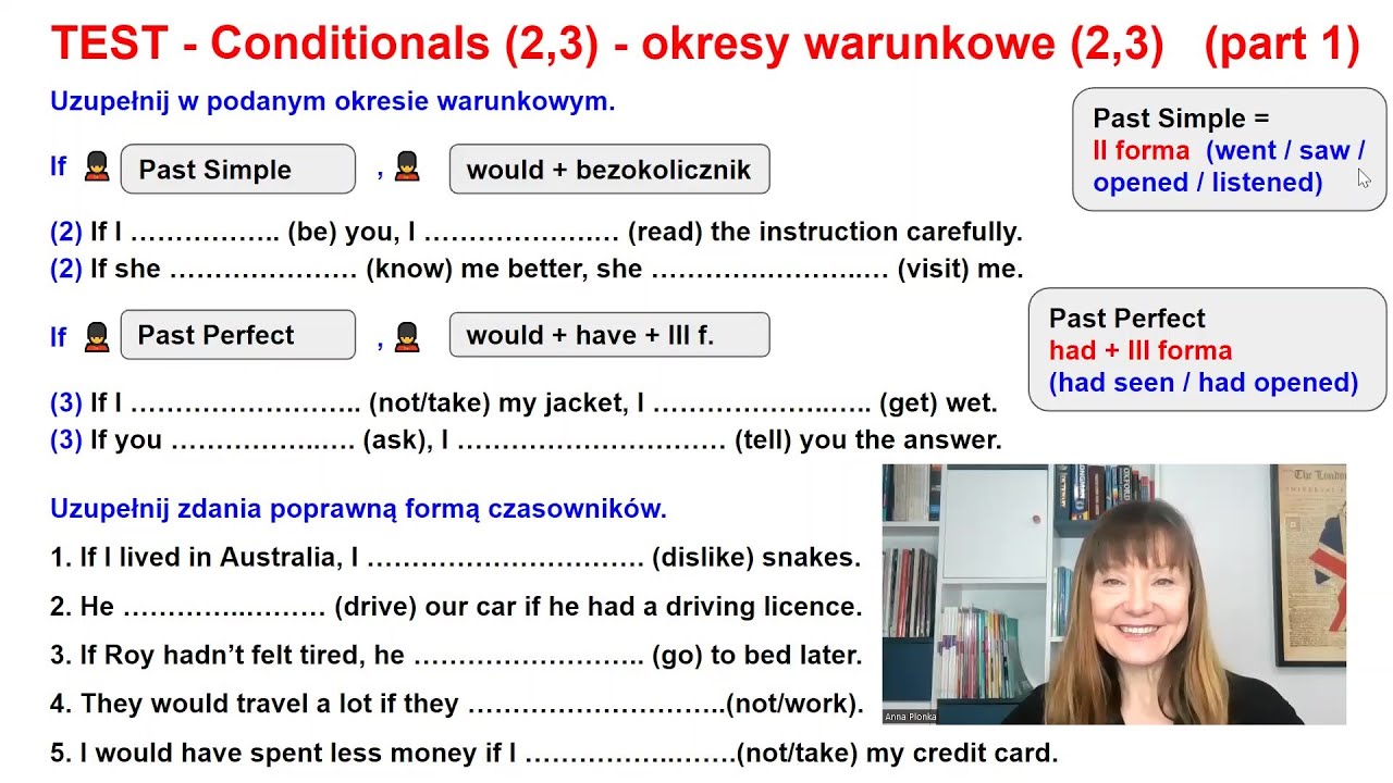 TEST - Conditionals - okresy warunkowe 2, 3   (część 1)
