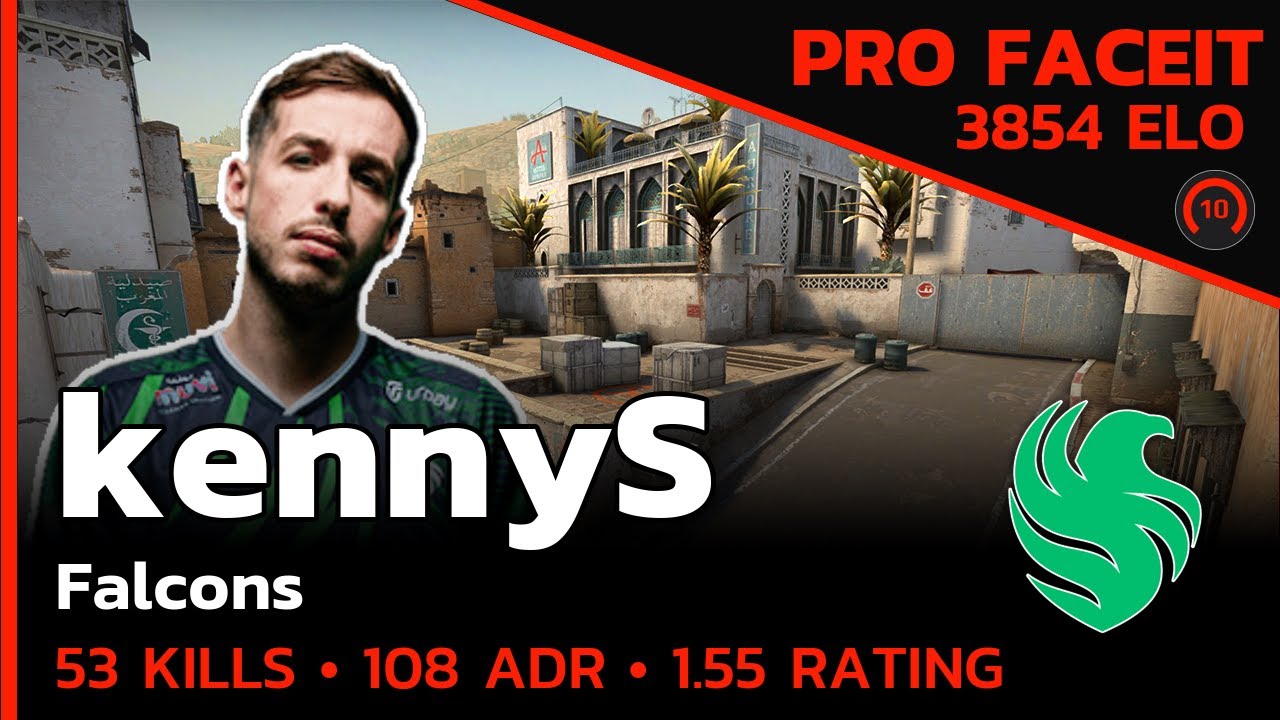 CSGO POV Falcons kennyS (53/34) (dust2) @ FACEIT 5V5 RANKED LVL 10 / May 30, 2023