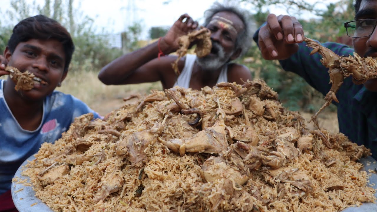 QUAIL BIRYANI !!! Prepared by my Daddy Arumugam / Village food factory