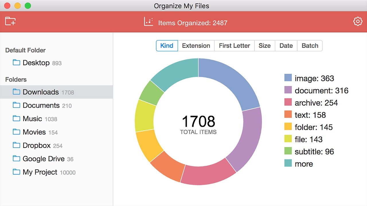 Easy File Organizer - Organize files, folders and Desktop on Windows, Mac and Linux