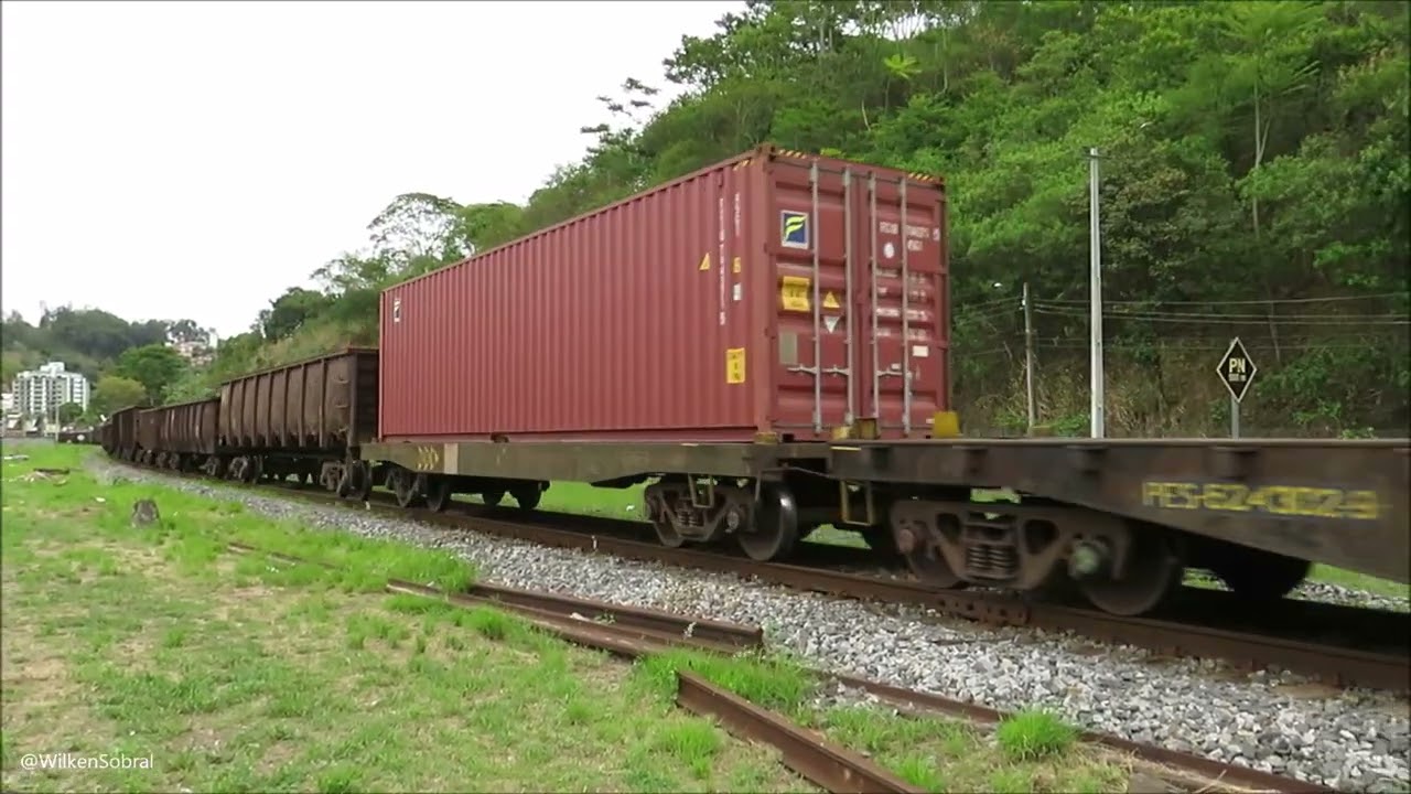 MRS - Trem de carga geral prefixo KRC 0149, GE C44-EMi #3975-9 #3909-1 C36-7 #3804-3