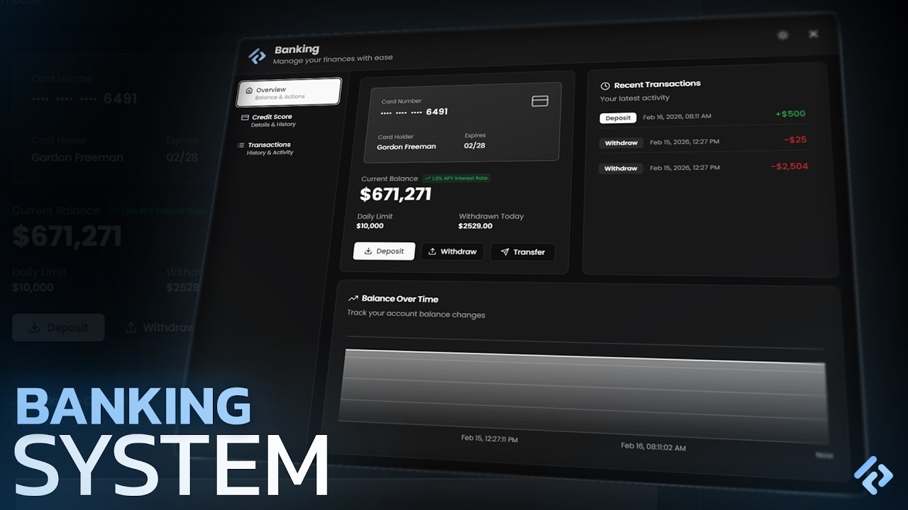 fsg Banking System - [FiveM Script] - [ESX/QBCore/QBox]
