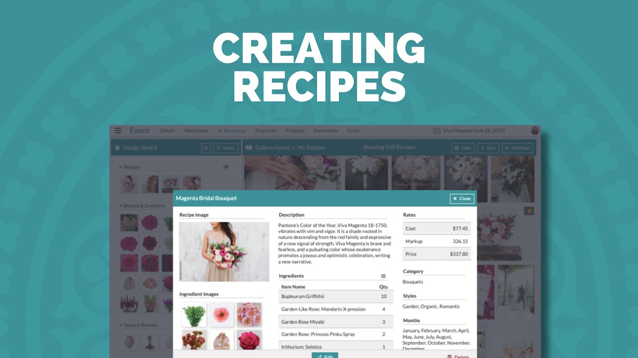Best Practices for Building a Recipe in Details Flowers Software