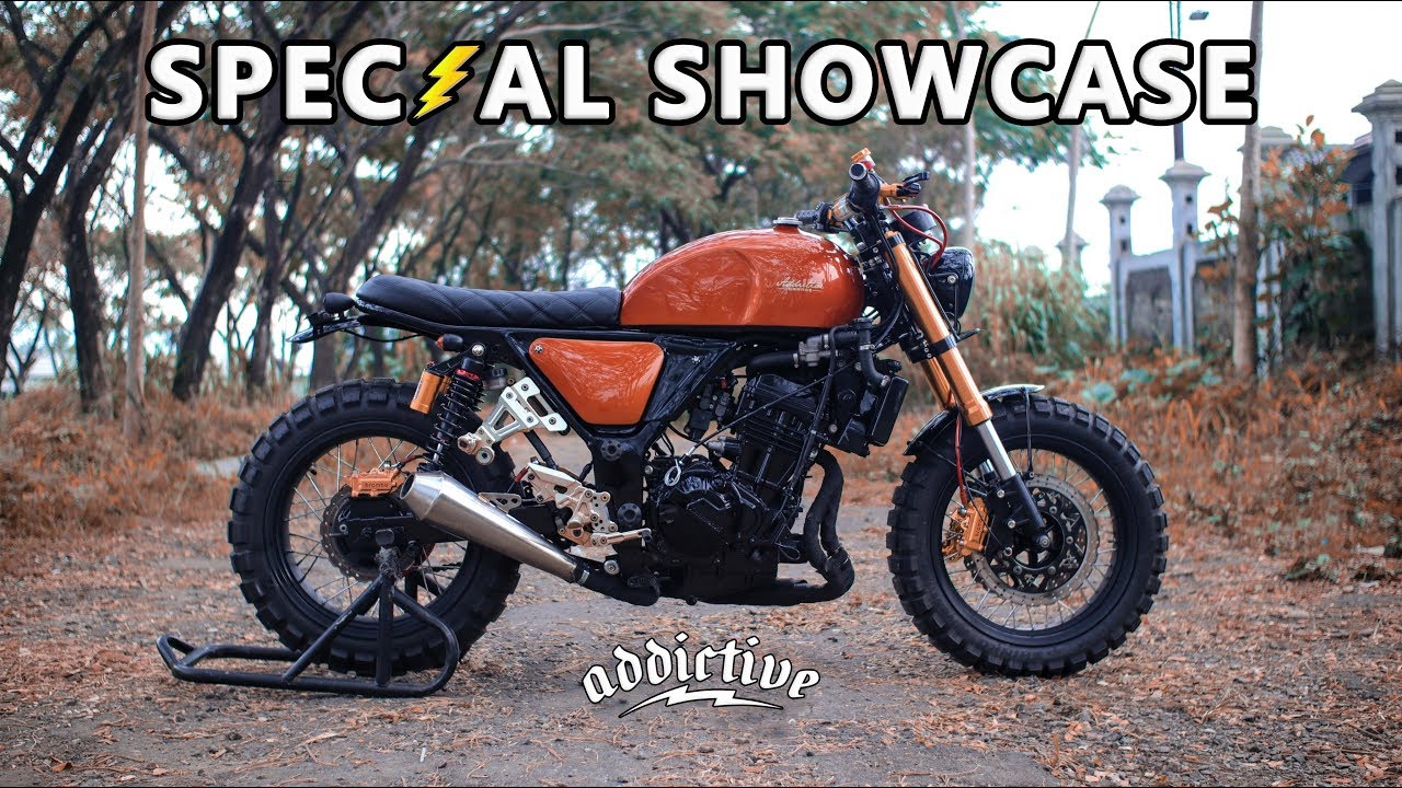 KONSEP GARANG BASIC NINJA Z250 CUSTOM SCRAMBLER | #ADDICTIVEGARAGE