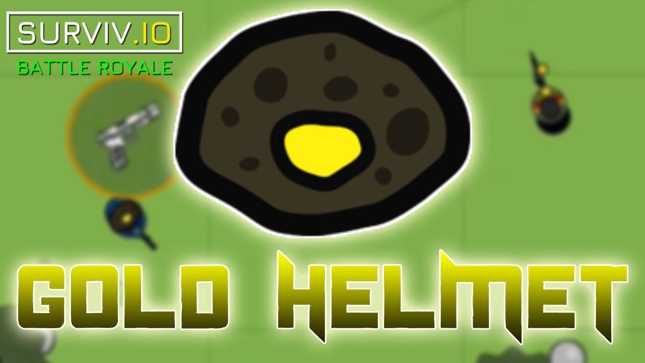 Fighting on 1HP to get GOLD HELMET in Potato Mode | Surviv.io