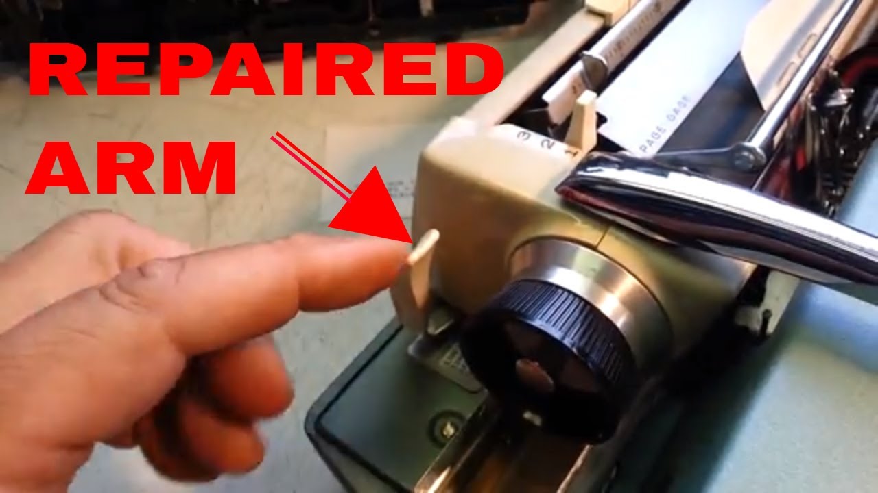 Smith Corona Typewriter Carriage Release Arms Replaced Modified Hack Method Repaired