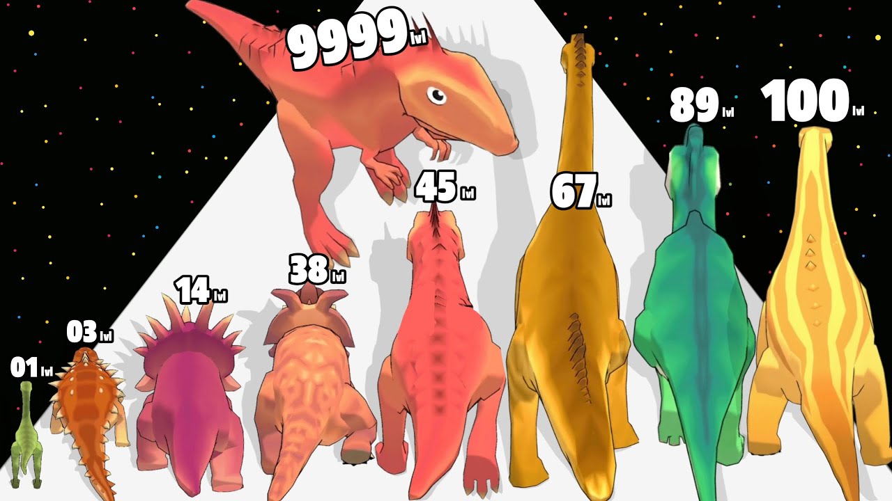 Dino Rush Dinosaur Evolution - Level Up Dino Max Level Gameplay (New Update) Dino Evolution