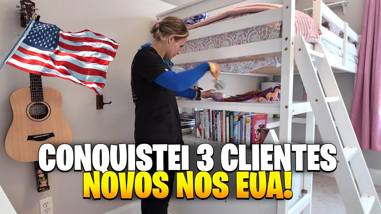 MINHA ROTINA NA LIMPEZA: 4 CASAS EM 1 DIA! NOVOS CLIENTES DOS EUA!🧼🇺🇸