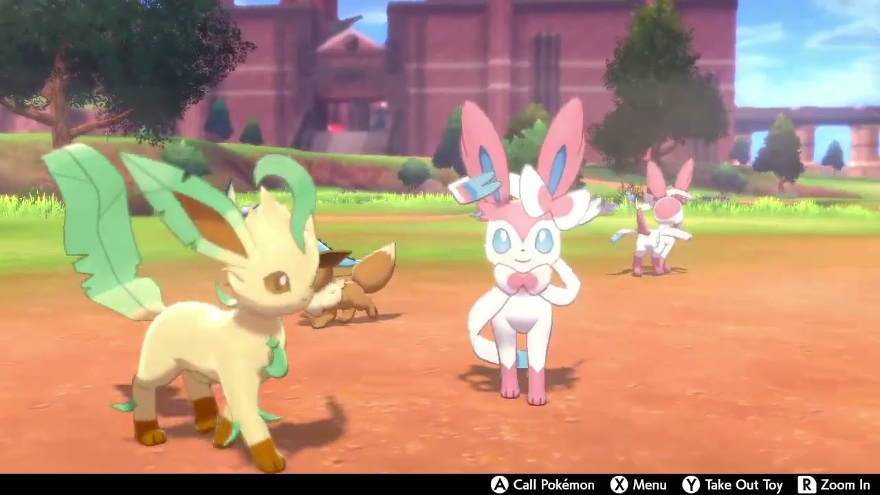 Leafeon and sylveon race each other’s 