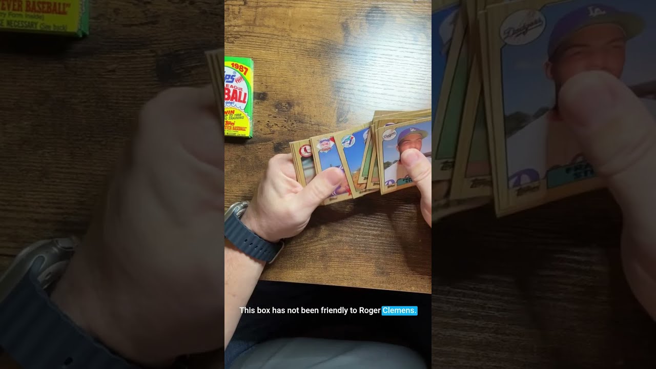 Opening a box of 1987 Topps Baseball