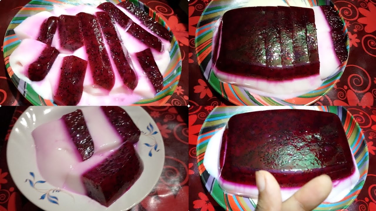 ইফতারে কলিজা ঠান্ডা করা ড্রাগোন পুডিং 🍮🍮homemade dragon fruit pudding🍮👌