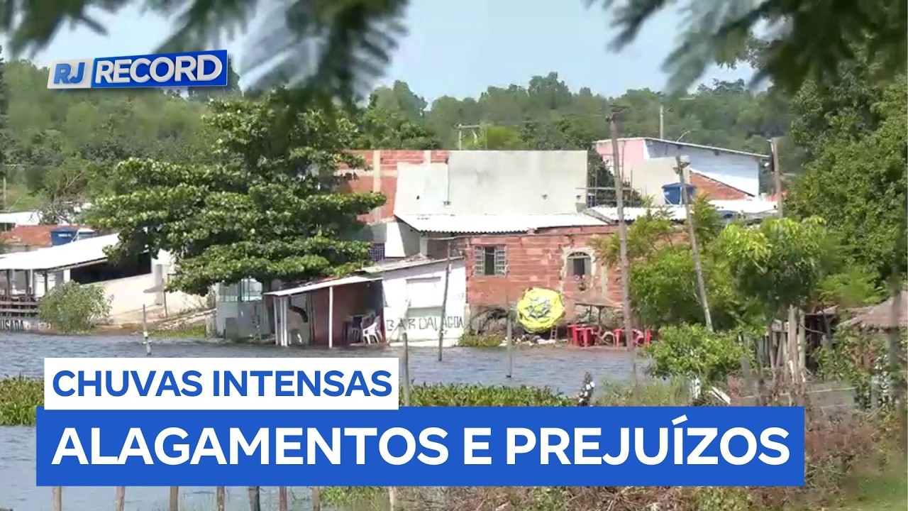Elevação do nível da Lagoa de Cima, em Campos (RJ), causa sérios problemas na região
