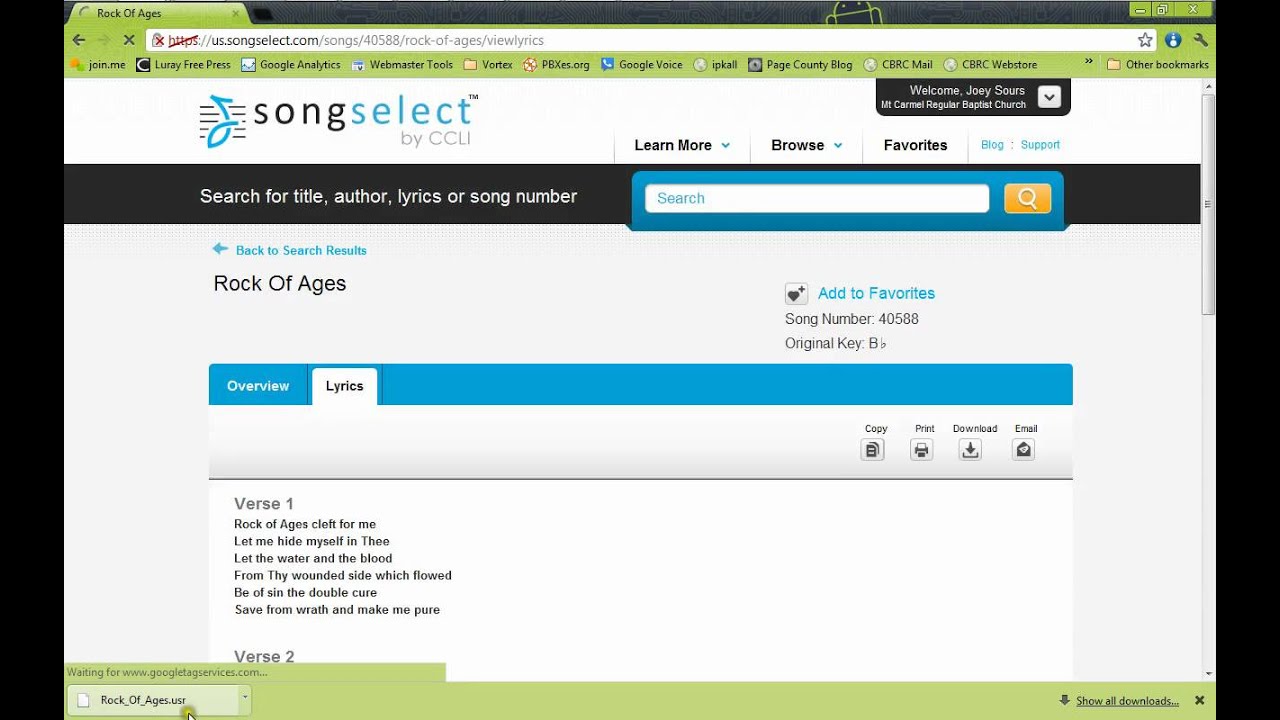 How to Download Songs From SongSelect.com & Import Into OpenLP