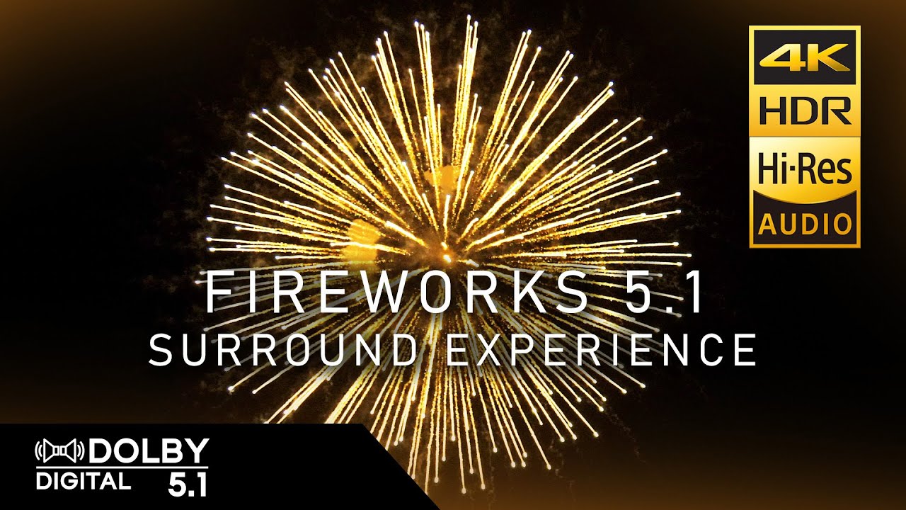 Immersive Fireworks 🎆 Extravaganza: 5.1 Surround Atmos, 4K HDR, Spatial Audio Spectacle!🌌🔊