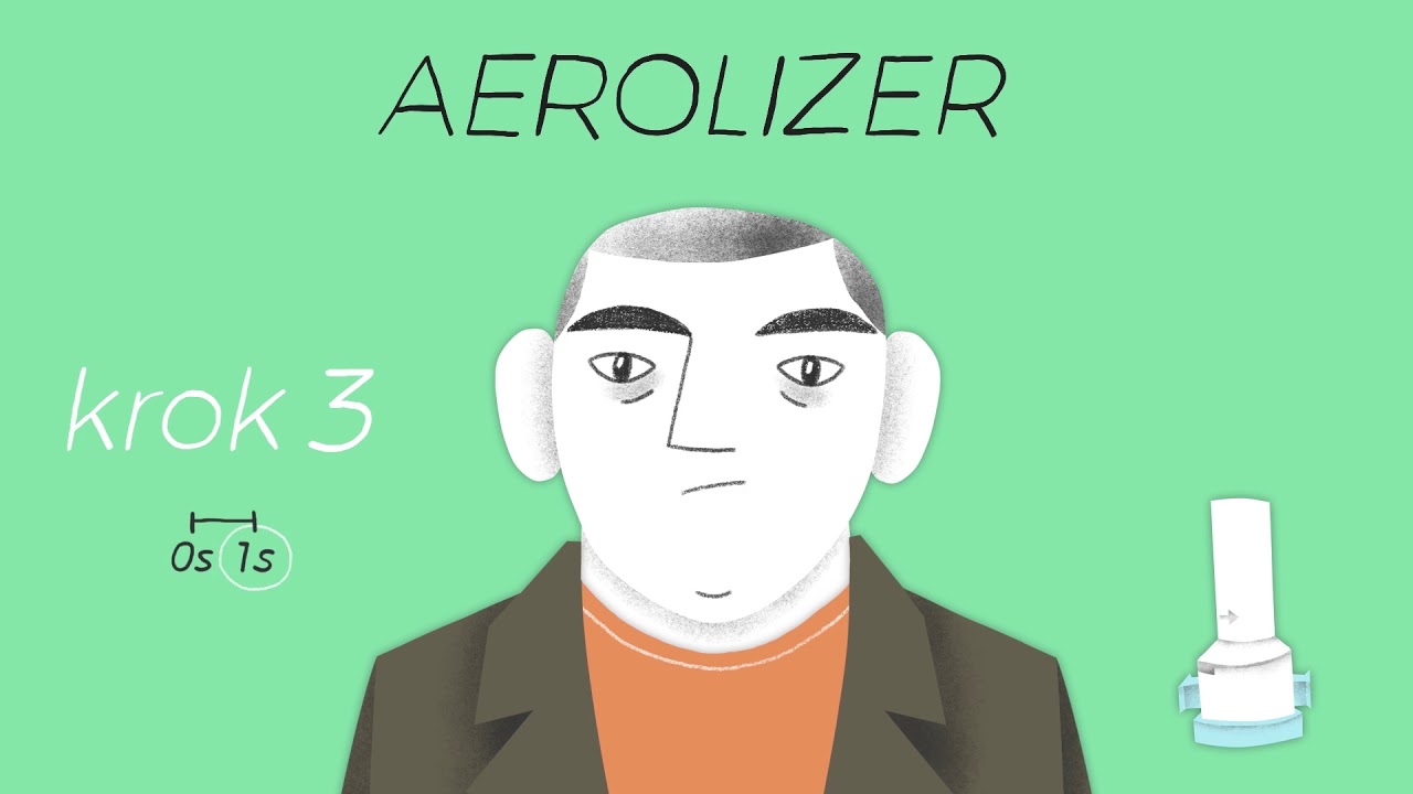 Pětikrokový systém správné inhalační techniky – Aerolizer
