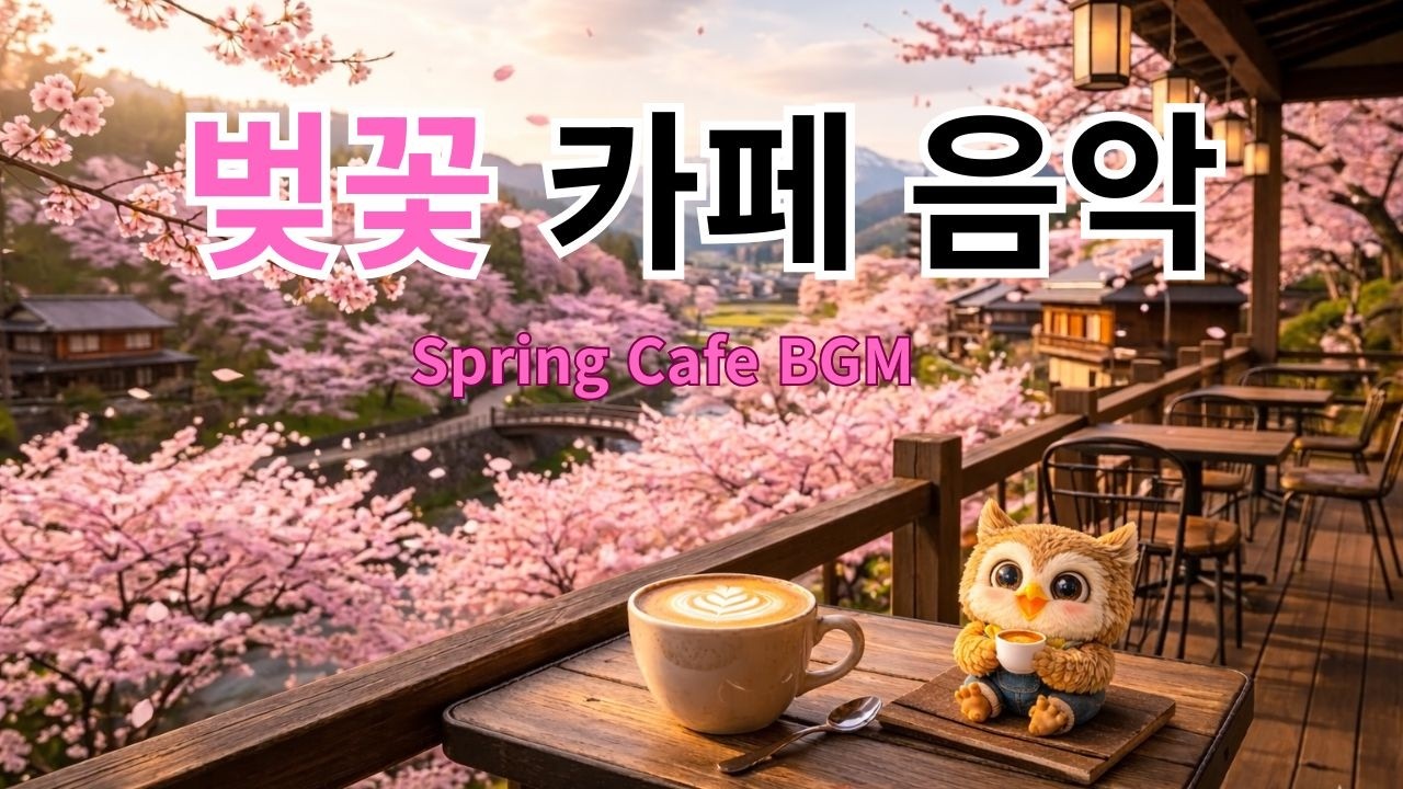 아무 말 없이 듣는 벚꽃이 흩날리는 봄날의 카페 음악 🌸 Spring Cafe BGM