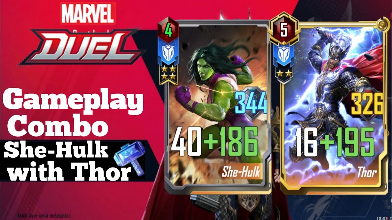 Marvel Duel | Gameplay Combo She-Hulk with Thor