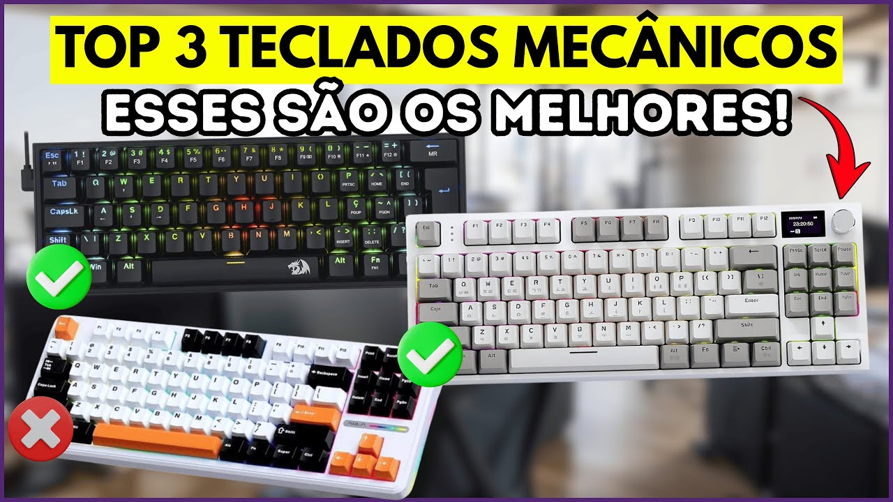Os 3 Melhores Teclados Mecânicos Sem Fio de 2026 | Custo-Benefício de Verdade
