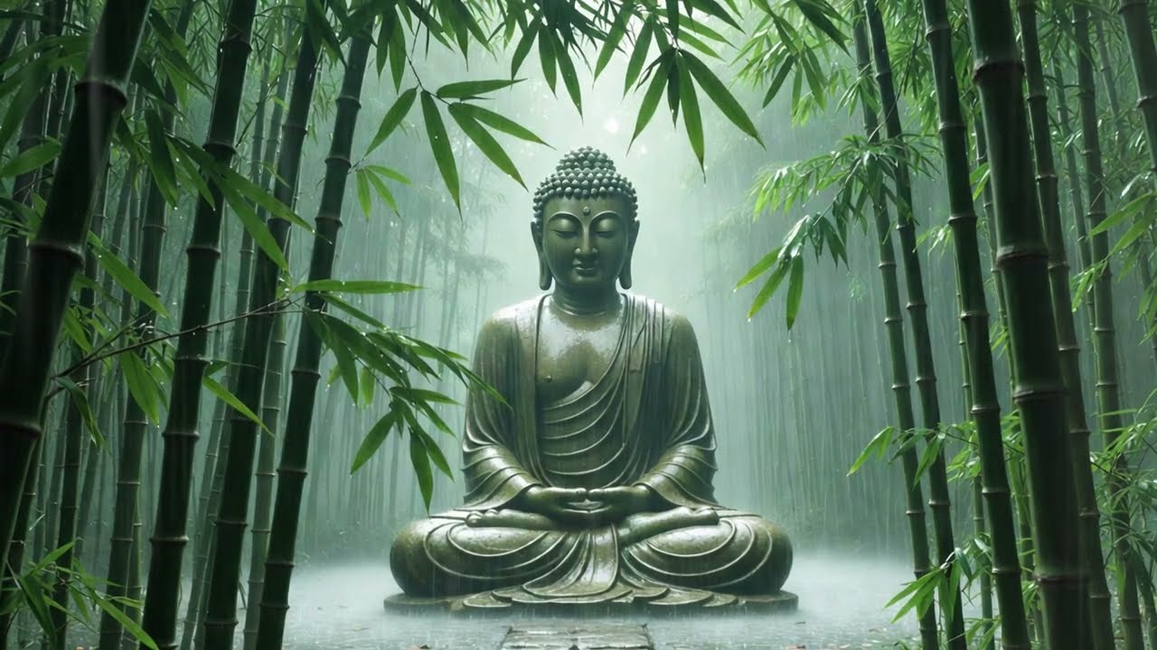 10 Minutes of Bamboo Forest Rain: Zen Meditation for Deep Focus & Sleep 🎋🌧️ | Pure Zen Library
