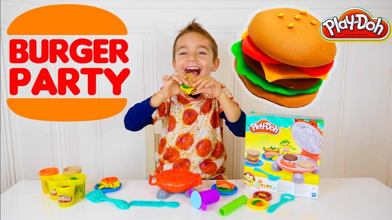 JEU - BURGER PARTY ! -  Burgers et Frites : Miam Miam :) - P&acirc;te &agrave; Modeler Play-Doh