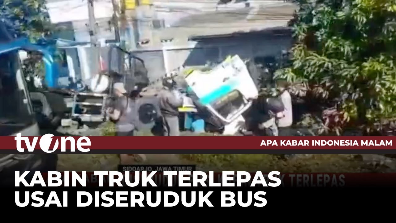Kecelakaan di Sidoarjo, Bus Tabrak Kabin Truk yang Terlepas | AKIM tvOne