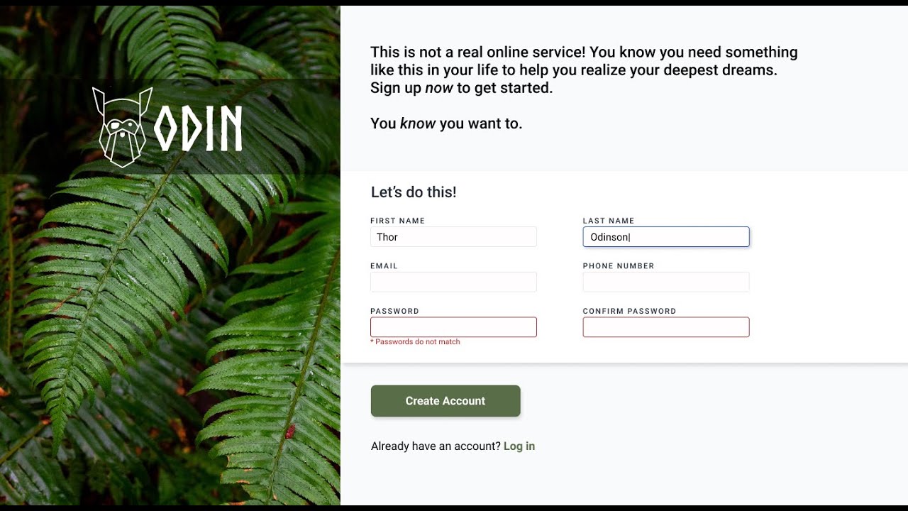 Sign-up Form using HTML, CSS and JavaScript