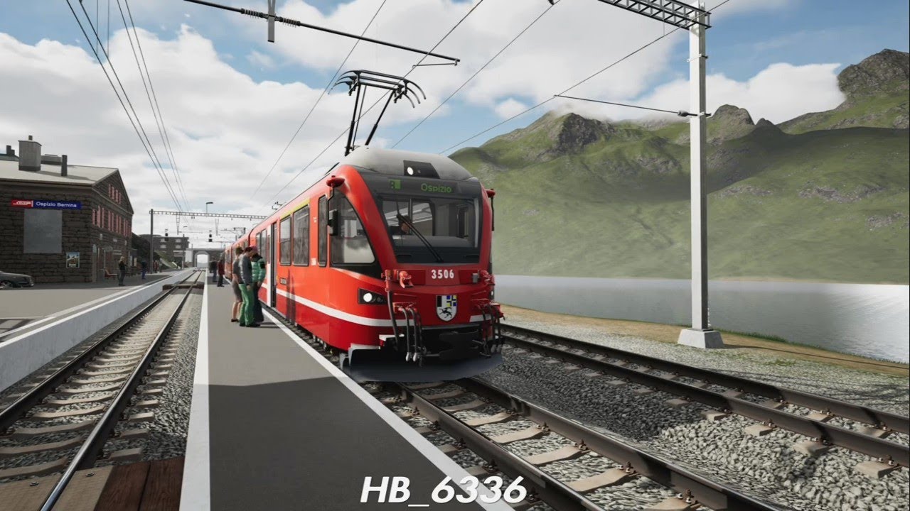 TSW4: Poschiavo - Ospizio Bernina | Berninalinie | RhB ABe 8/12 