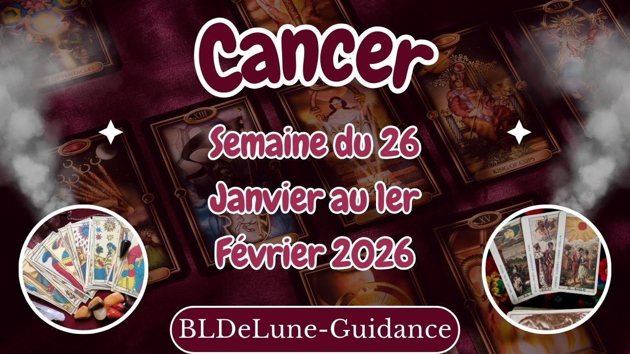 CANCER ♋ Du 26 Janvier au 1er Février 2026. Résilié, vous êtes déterminé à aller de l'avant !