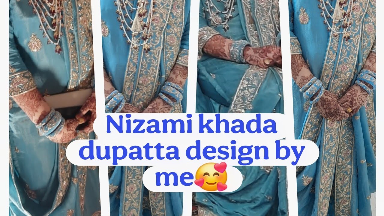 Nizami khadadupatta  customized with unique style khaiwa tissue beautiful zardozi work stylish 🥰