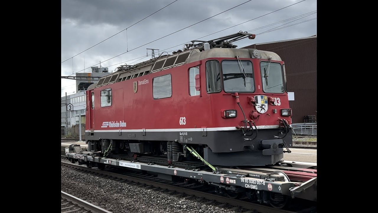 Überfuhr der RhB Ge 4/4 II 613 «Domat/Ems»
