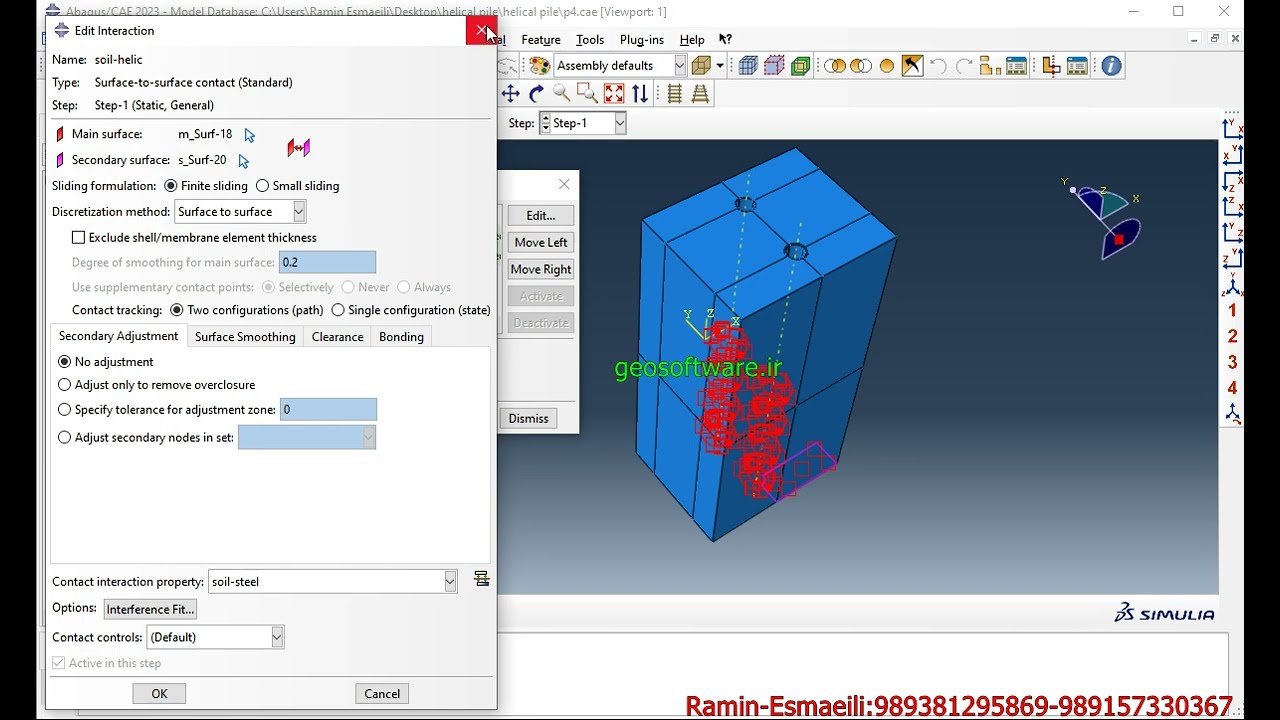تحلیل لرزه ای گروه شمع های مارپیچ (Helical piles) در نرم افزار آباکوس ABAQUS