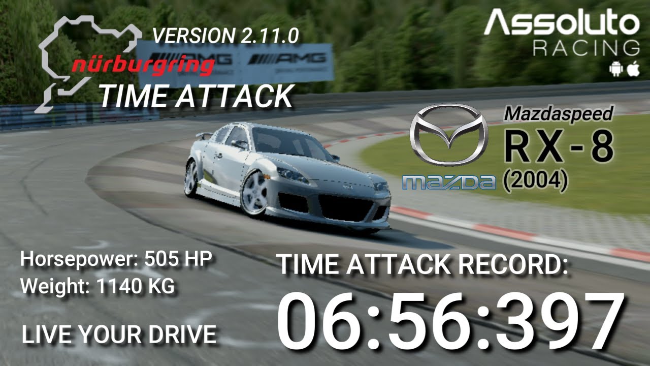 Assoluto Racing 2.11.0 | N&uuml;rburgring Time Attack [6:56:397] Mazda Mazdaspeed RX-8 '04 (Gameplay)