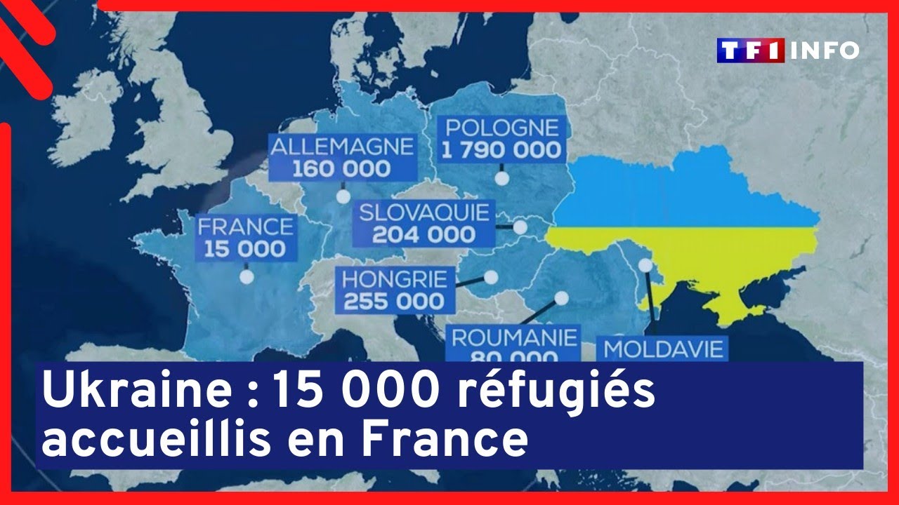 Ukraine : 15 000 r&eacute;fugi&eacute;s accueillis en France