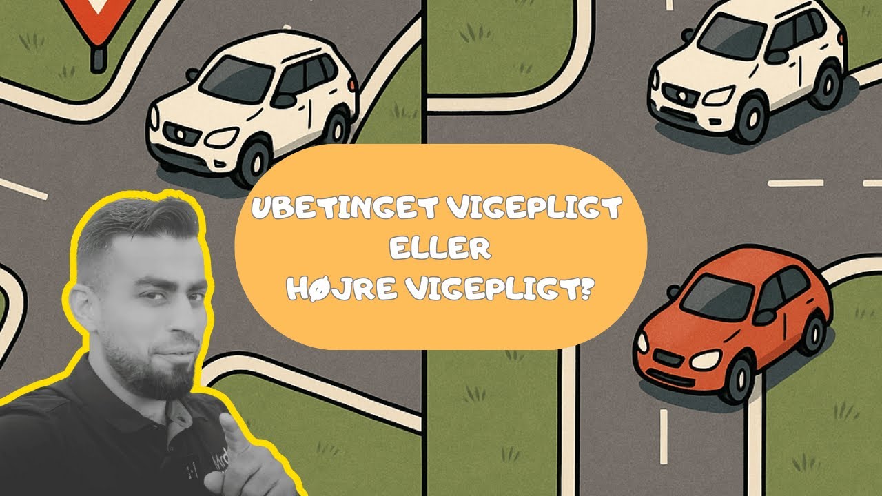 👉 Ubetinget vigepligt vs. højre vigepligt | Sådan klarer du kryds til teori- og køreprøven 🚗💡