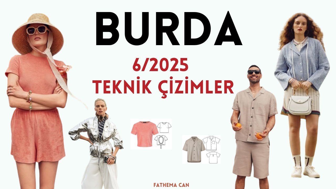 Burda 6/2025 Teknik Çizimler