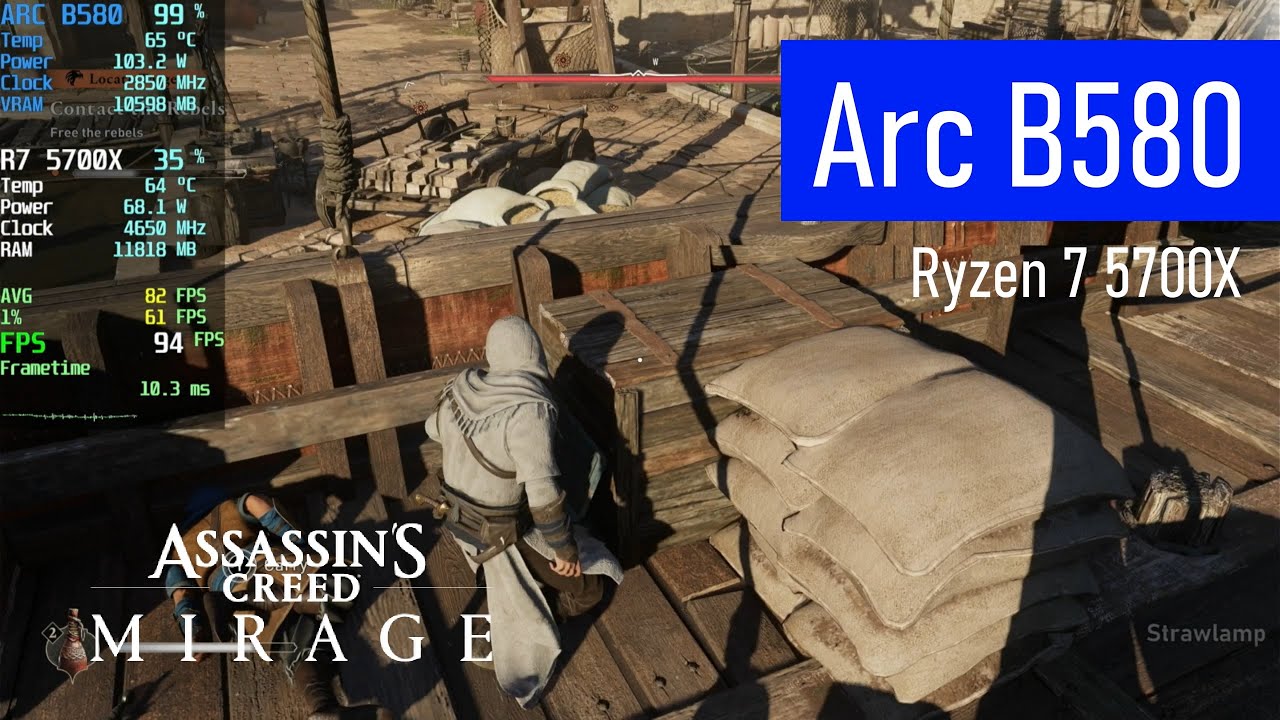 Assassin's Creed Mirage | Arc B580 12GB | Ryzen 7 5700X