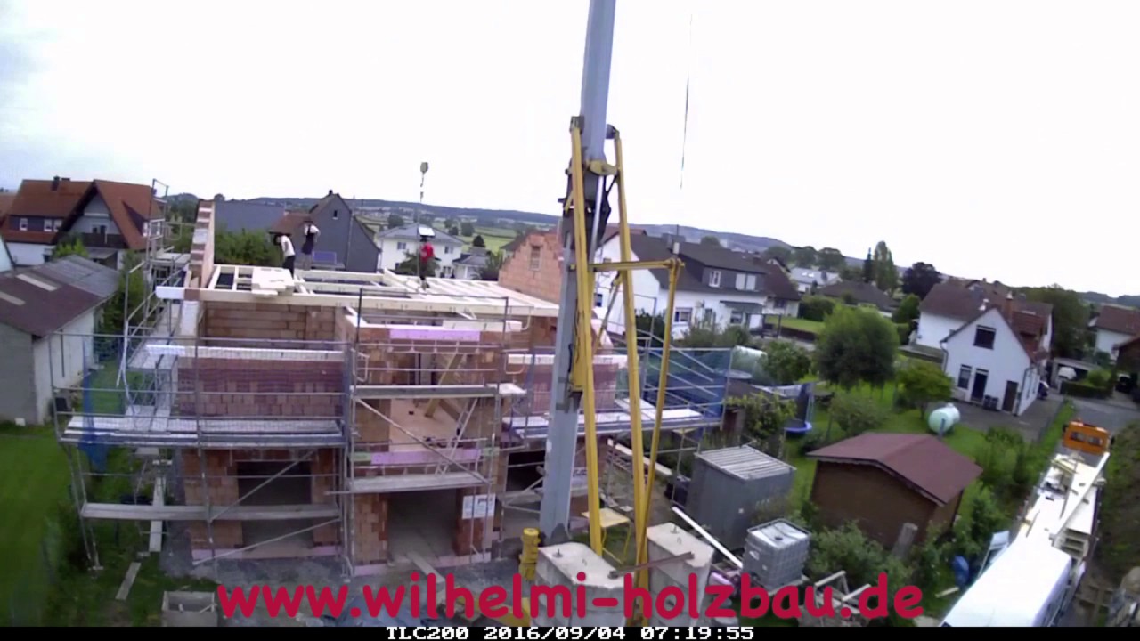 Satteldach🏠 mit Flachdachgaube/ Dachstuhl/ Zeitraffer/