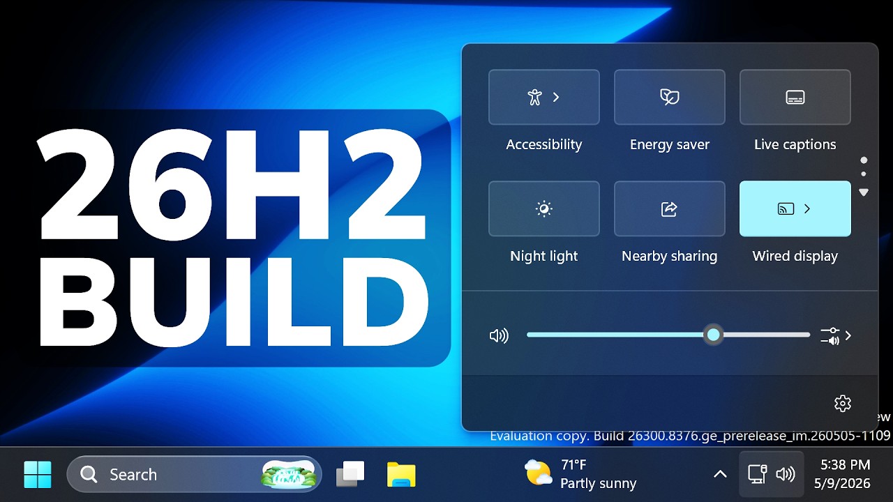 Новая сборка Windows 11 26H2 26300.8376 &ndash; новая функция повышения производительности, проводник ф...